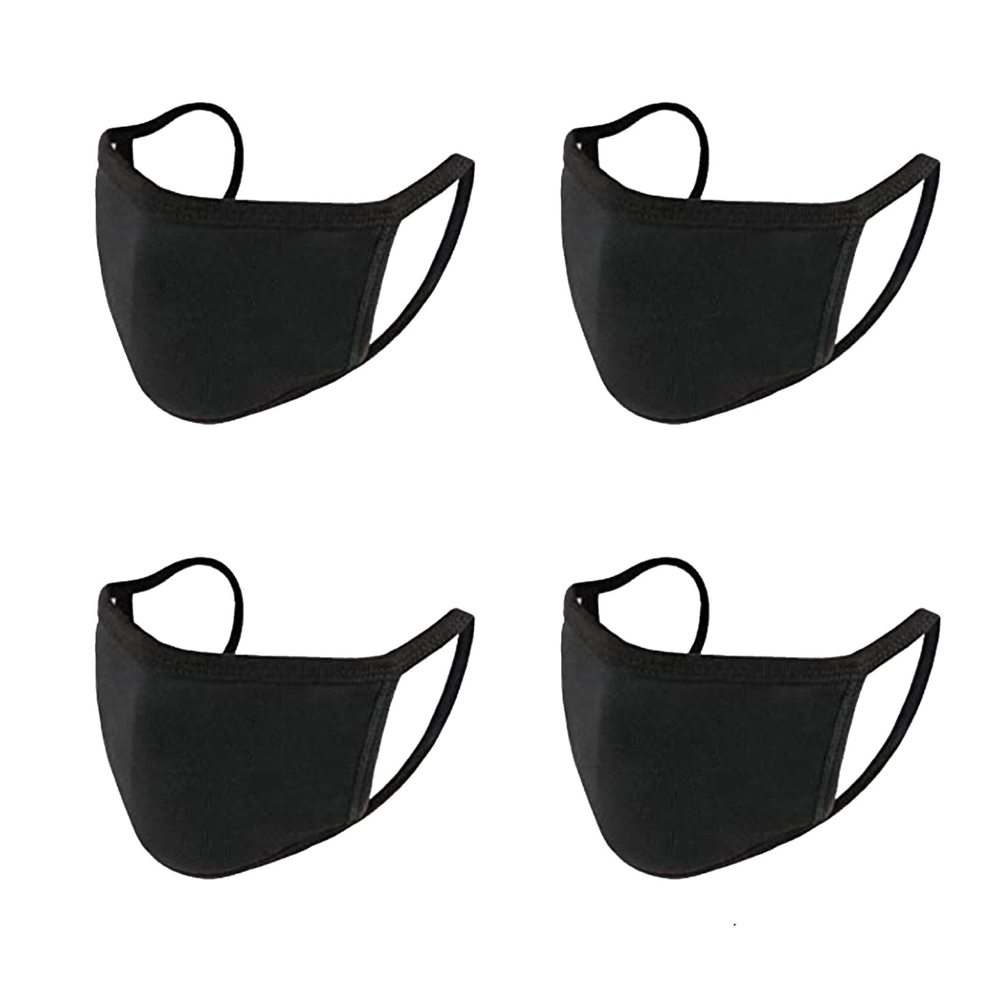 4-Pack: Washable & Reusable 2-Ply Cotton Fabric Reversible Face Mask