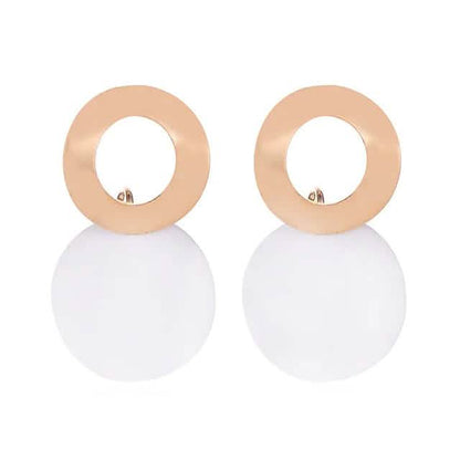4-Pairs: Women's Holiday Chrome Geometric Ball Earrings
