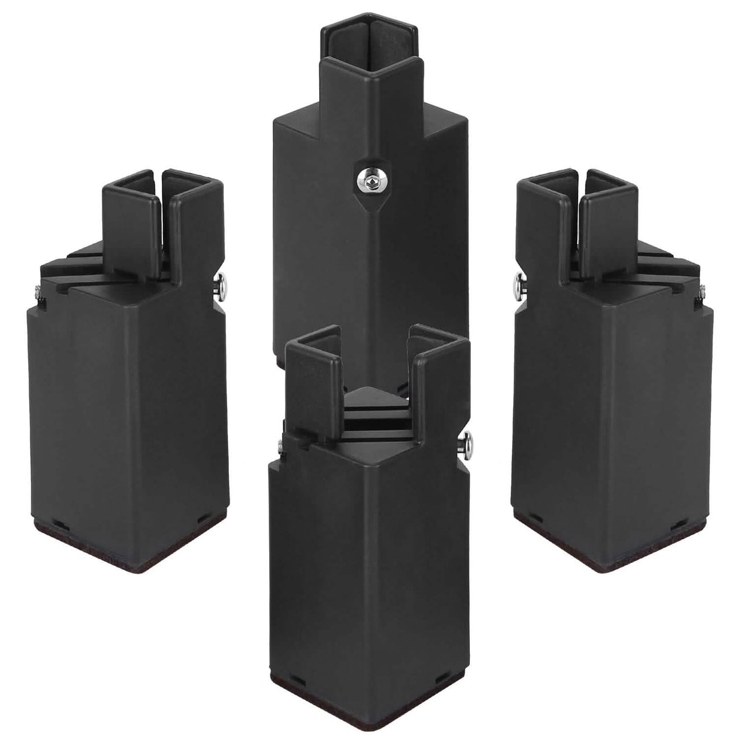 4-Piece: Adjustable Bed Riser with Screw Clamp