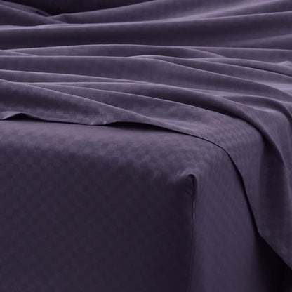 4-Piece: Checkered Embossed Sheet Set