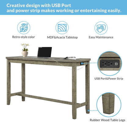 4-Piece: Counter Height Bar Table Set