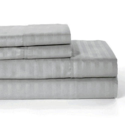 4-Piece: Lux Decor Collection Stripe Sheet Set