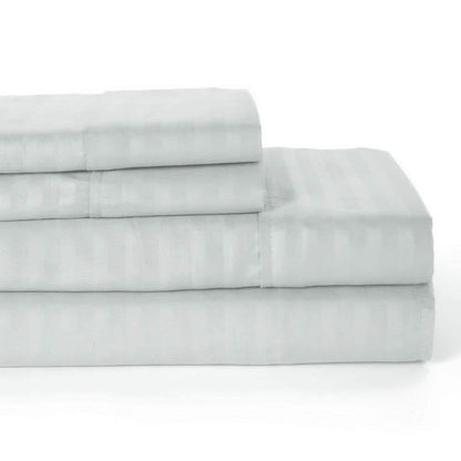 4-Piece: Lux Decor Collection Stripe Sheet Set