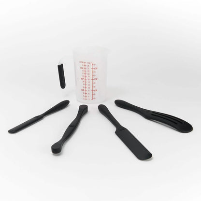 4-Piece: Mad Hungry Silicone Spurtle Baking Prep Set with Measuring Cup