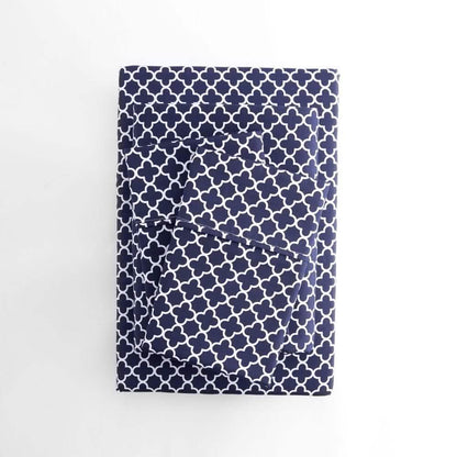 4-Piece: Quatrefoil Patterned Sheet Set