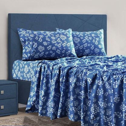 4-Piece Set: Floral Sheets Set Hypoallergenic Microfiber Ultra Soft Bed Sheets