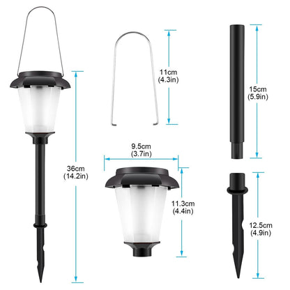 4-Piece: Solar Torch Outdoor Light with Flickering Flame