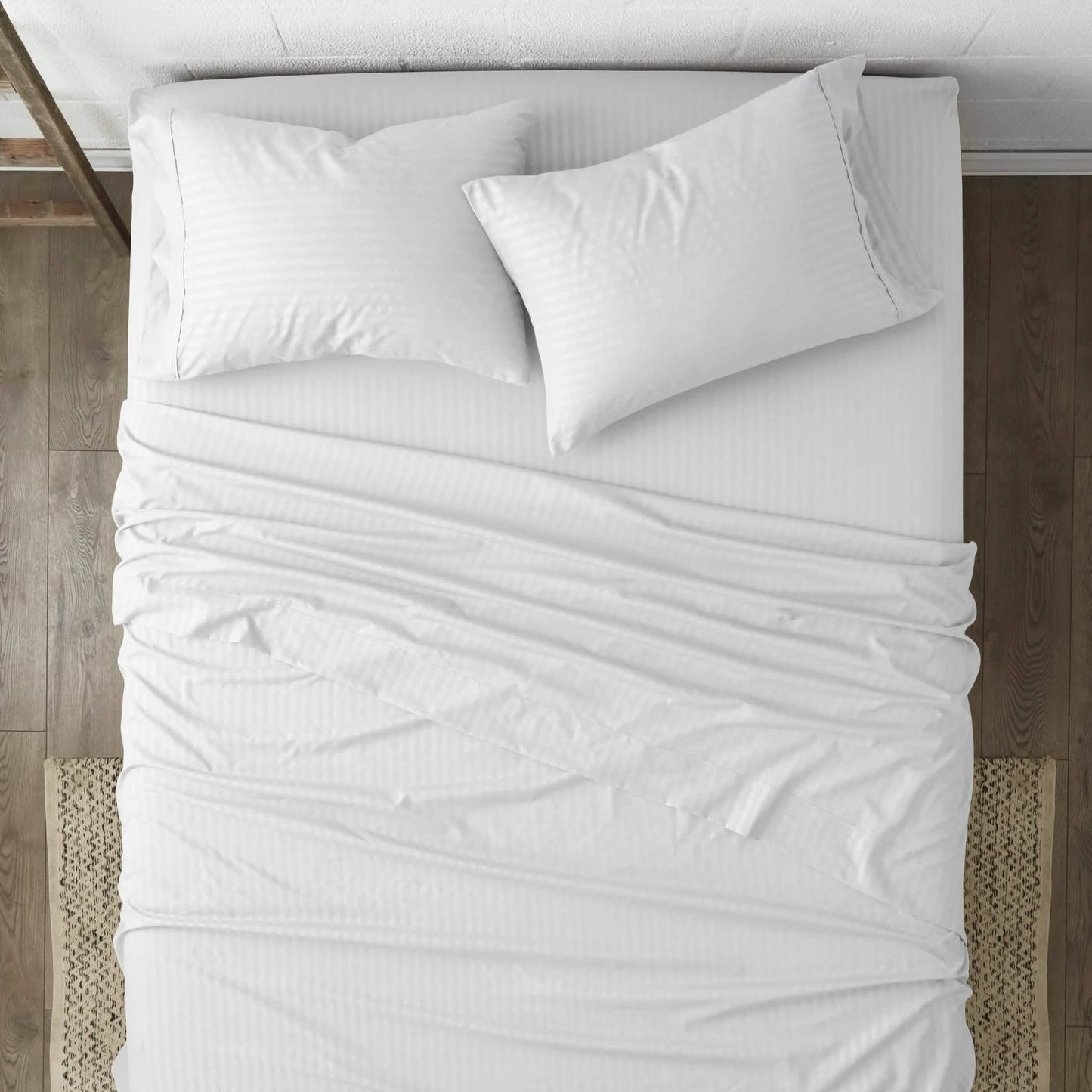 4-Piece Striped Embossed Sheet Set