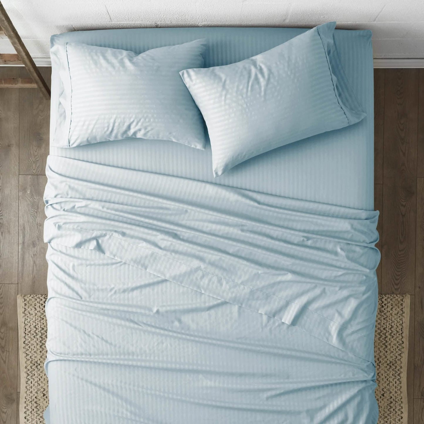 4-Piece Striped Embossed Sheet Set