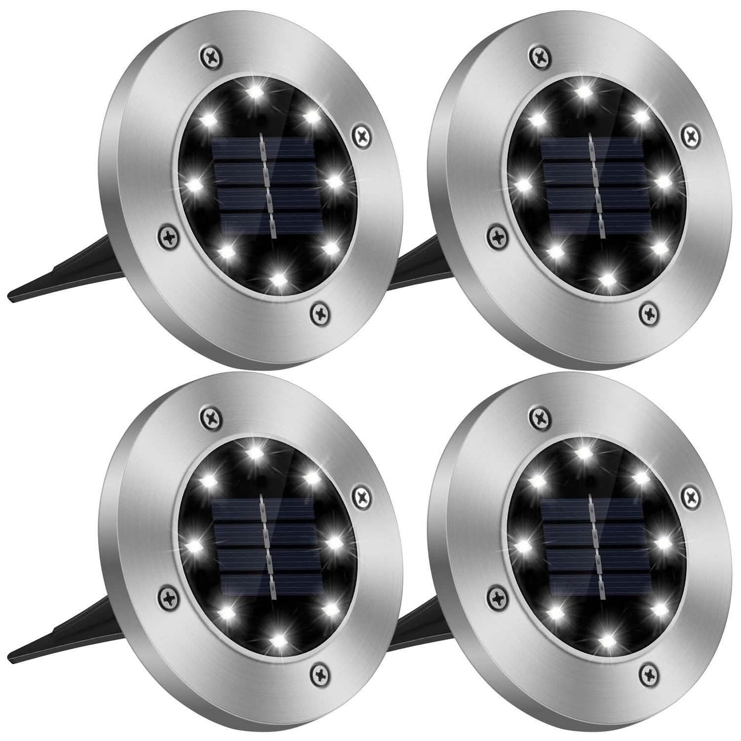 4-Pieces: Solar Powered Ground Light