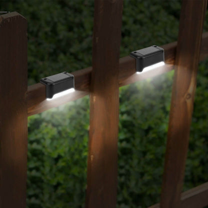 4-Pieces: Solar Powered LED Step Lights