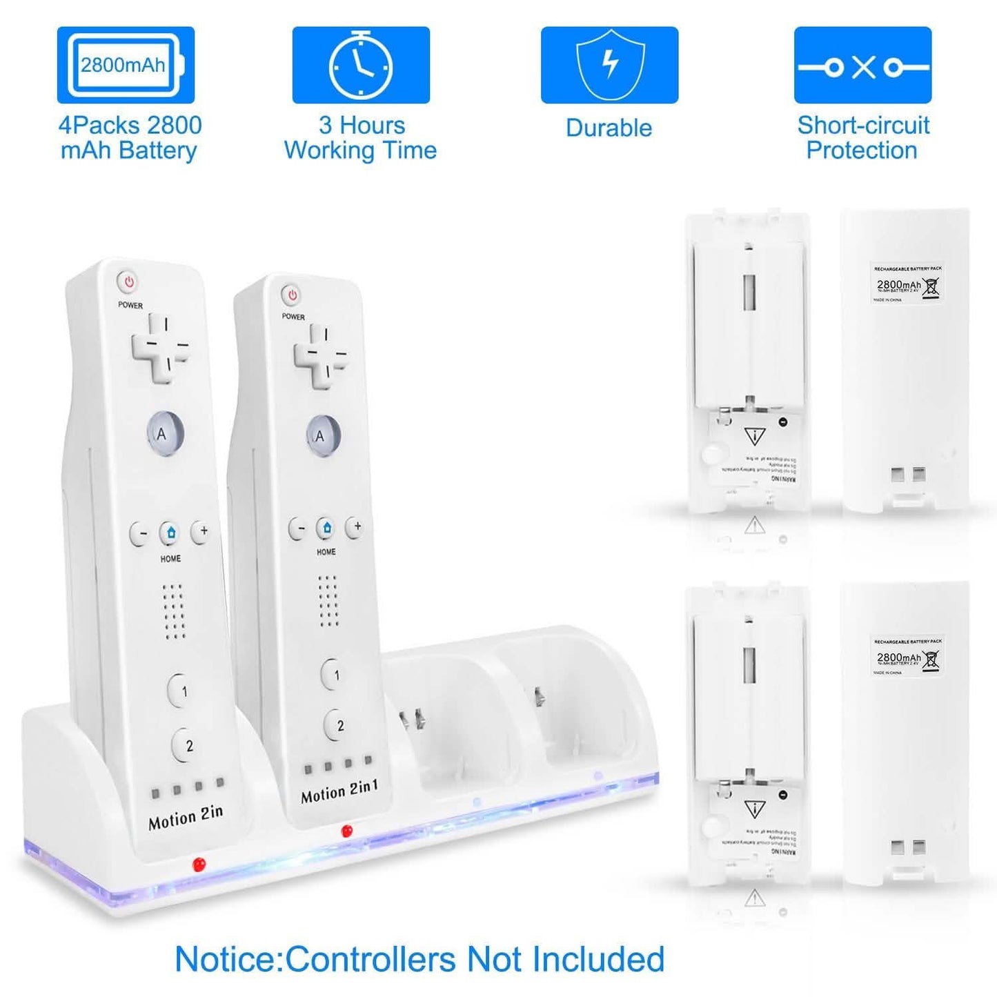 4 Remotes Charging Dock