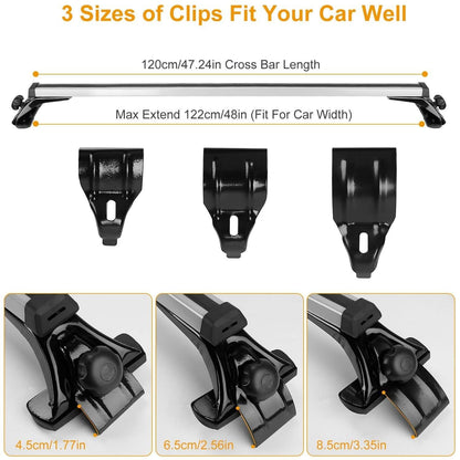 47.24-Inch Universal Top Roof Rack Cross Bar