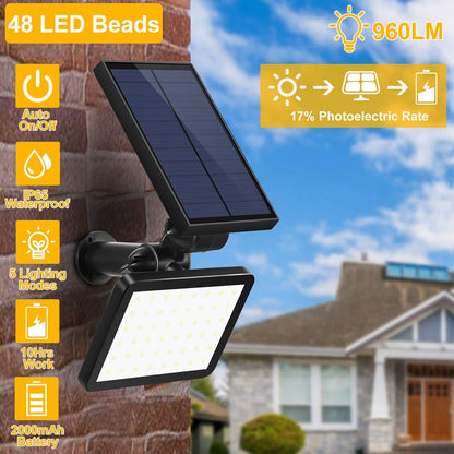 48 LED Solar Spotlight Outdoor