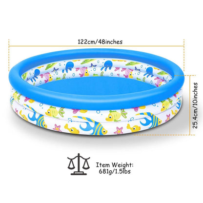 48 x 10 Inflatable Swimming Pool with 3 Velvets Water Drain Plug
