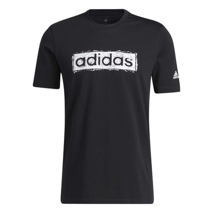 adidas Men's Sketch Linear Graphic T-Shirt - Black