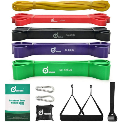 5-Pack: ODOLAND Pull-Up Resistance Loop Bands