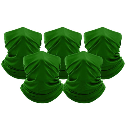 5-Pack: Unisex Moisture Wicking Gaiter Face Neck Scarf Bandanna
