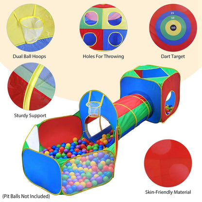5-Piece: Pop Up Playhouse Kids Ball Pit Tents
