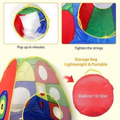 5-Piece: Pop Up Playhouse Kids Ball Pit Tents
