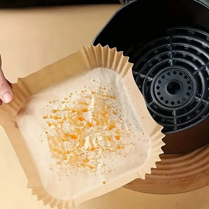 50-Pieces: Disposable Paper Liners For Air Fryer Suitable For 2 - 8 Quarts