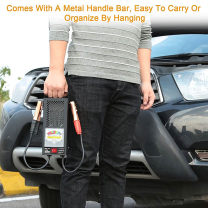 6-12V Automotive Battery Tester with Heavy Duty Insulated Copper Clips