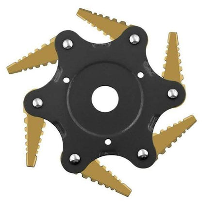 6 Leaves Lawn Mower Blade Metal Brush Cutter Blades Trimmer Blade