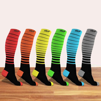 6-Pack: DCF Unisex Striped Compression Socks