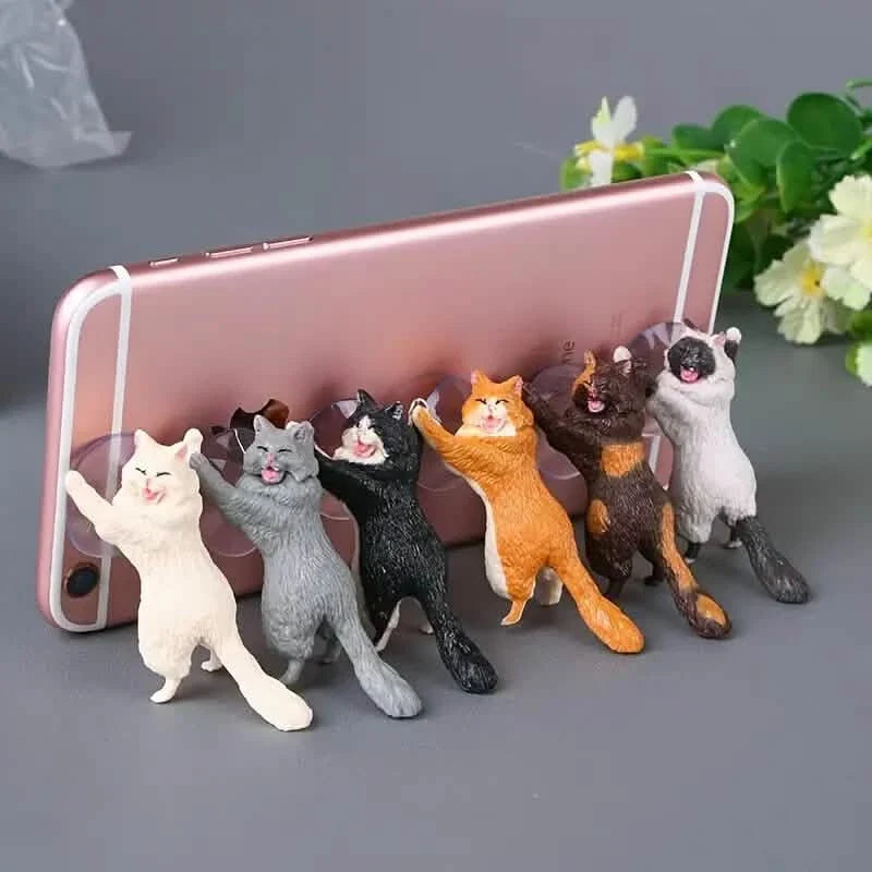 6-Pack: Portable Universal Cute Cat Cell Phone Holder