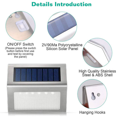 6-Pack: Solar Step Lights
