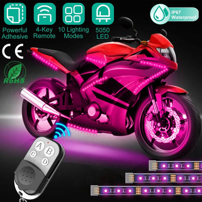 6-Piece: Motorcycle LED Light Strips