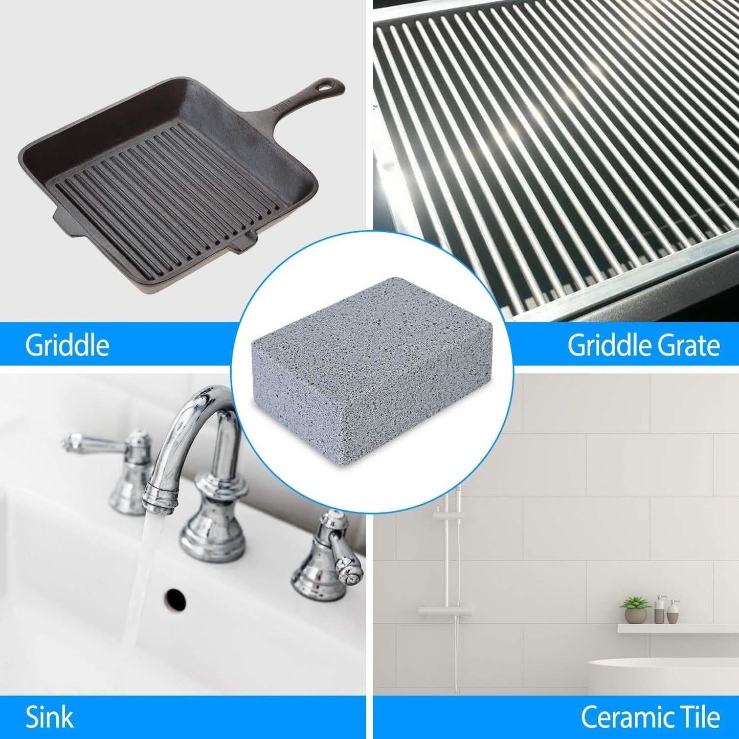 6-Pieces: Grill Griddles Cleaning Block