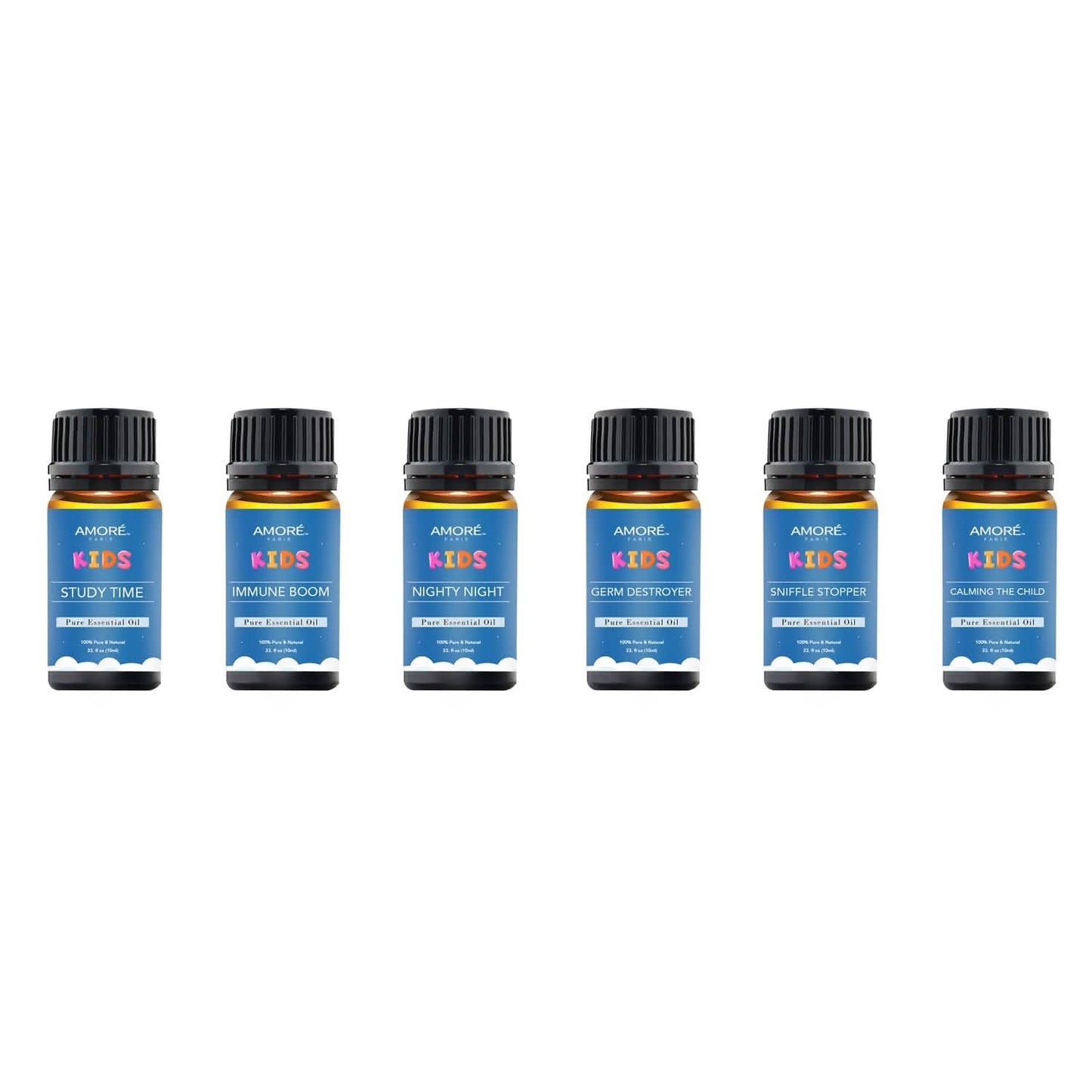 6-Pieces Set: Natural Aromatherapy Kids Safe Essential Oils Starter Set