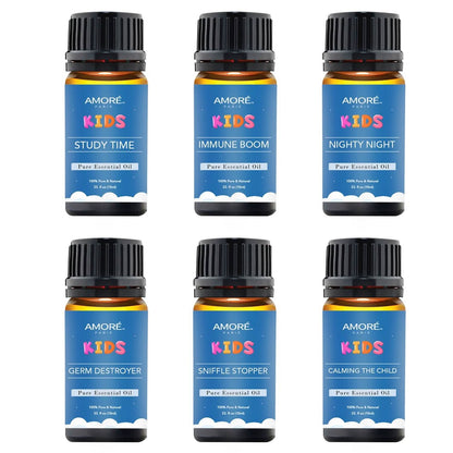 6-Pieces Set: Natural Aromatherapy Kids Safe Essential Oils Starter Set