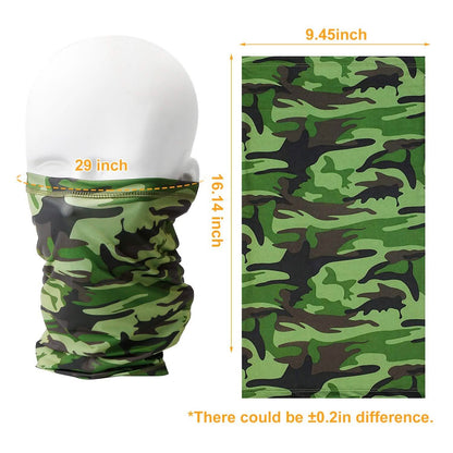 6-Pieces: Summer Neck Gaiter UV Sunscreen Protection Face Mask Scarf