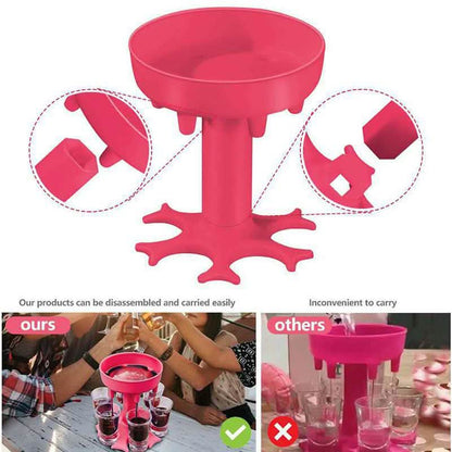6 Shot Glass Dispenser and Holder