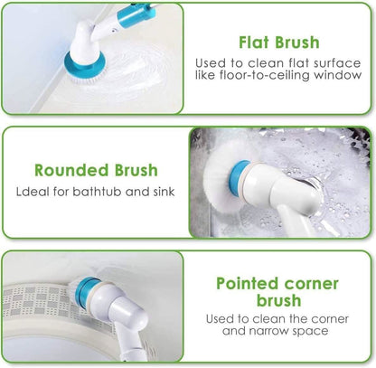 Electric Spin Scrubber Cordless Scrubber Brush with Long Handle