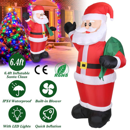6.4ft Inflatable Christmas Giant Santa Claus