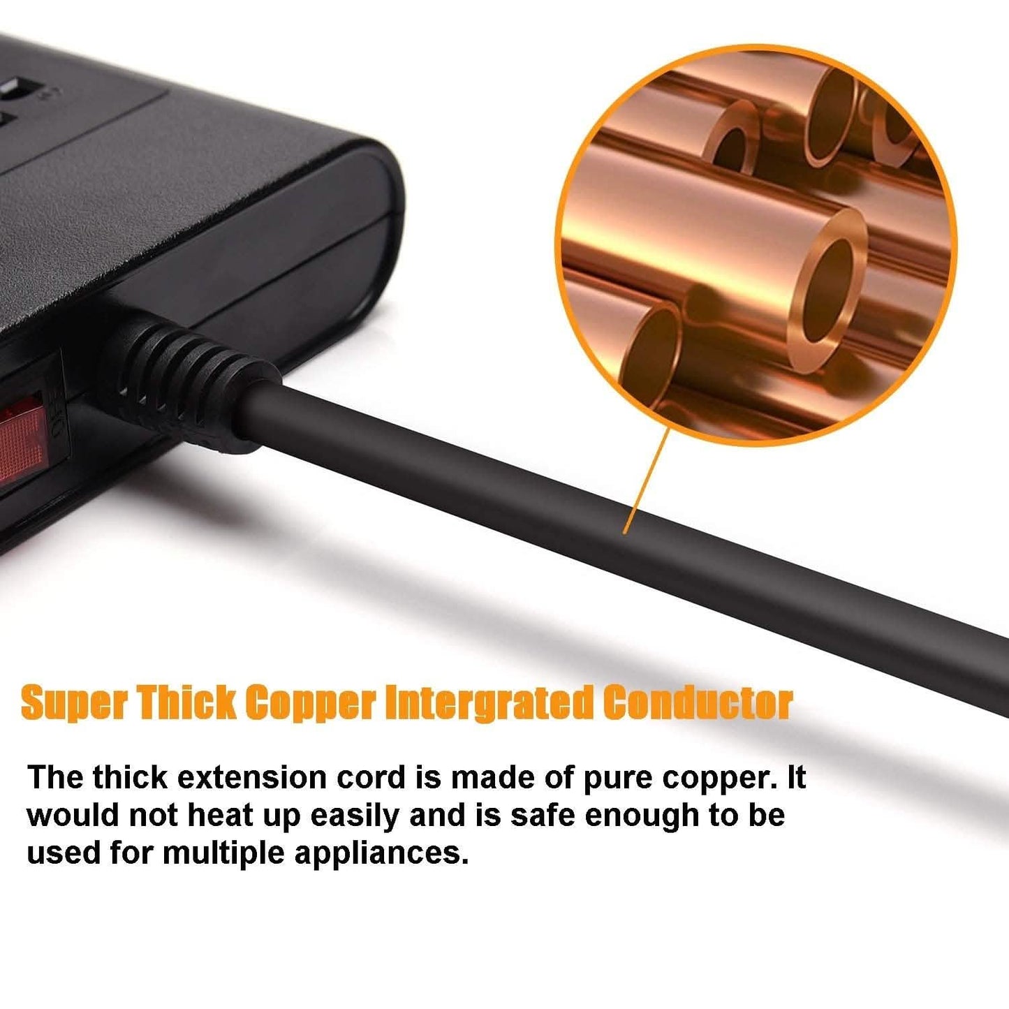 9.8ft USB Power Strip Surge Protector