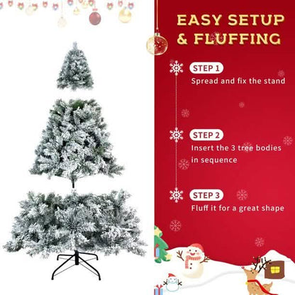 7.5 Ft. Hinged Artificial Fir Christmas Tree