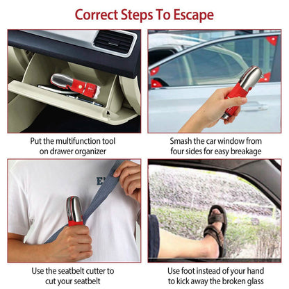 8-in-1 Multi-Tool Hammer Zoomable Emergency Flashlight