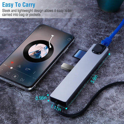 8-in-1 USB Hub Adapter with Ethernet