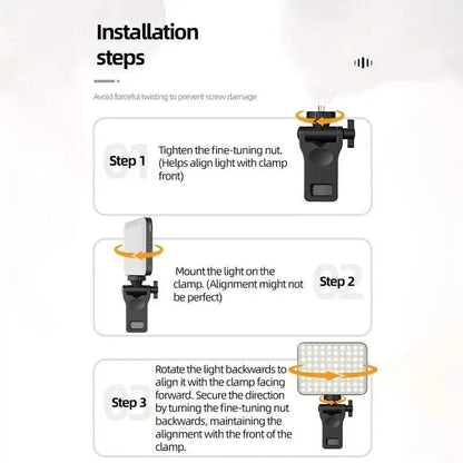 80 LED Clip-On Rechargeable Selfie Ring Light