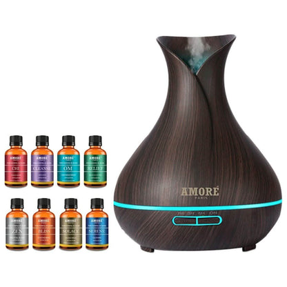 9-Pack: Ultrasonic Diffuser with Optional Essential Oil Gift Set