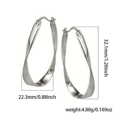 925 Silver Hypoallergenic Elegant Retro Style Earrings