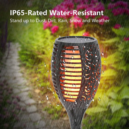 96 LEDs Solar Flame Torch Light