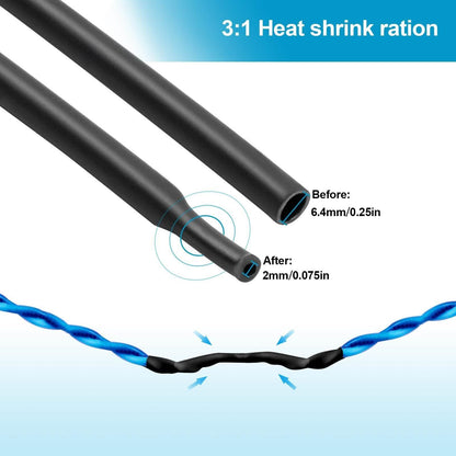 98Ft Heat Shrink Tubing Roll Waterproof Insulation Sealing