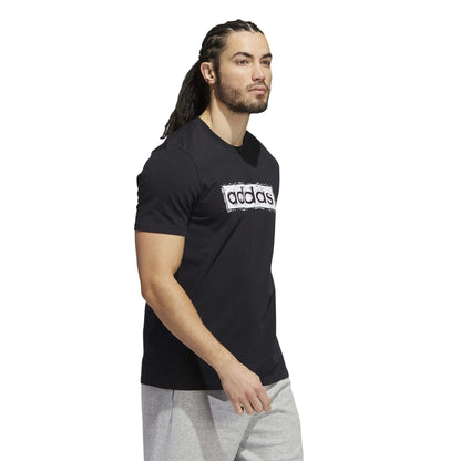 adidas Men's Sketch Linear Graphic T-Shirt - Black
