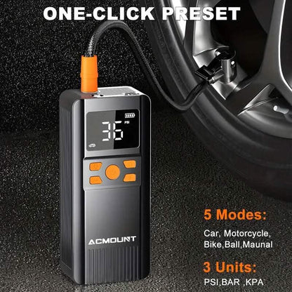 Acmount Tire Inflator Portable Air Compressor 150PSI