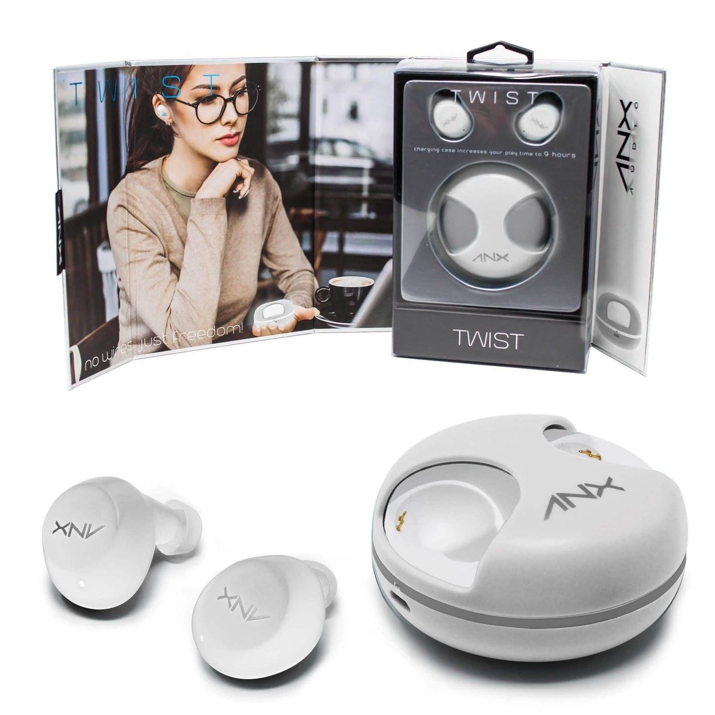 Aduro Twist True Wireless Earbuds with Charging Case